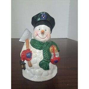K's Collections Ceramic Snowman With Spade And Gifts Ceramic Figurine
